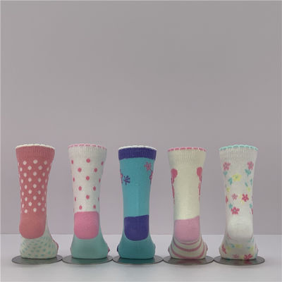 12-24M Casual Baby Small Flower Stripes Anti Slip Cotton Socks for Design Children Fashion