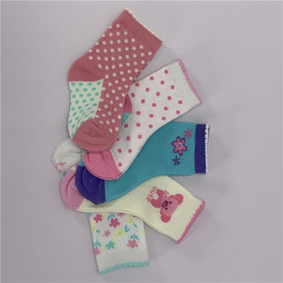 12-24M Casual Baby Small Flower Stripes Anti Slip Cotton Socks for Design Children Fashion