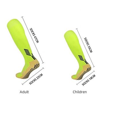 Antislip Function Kids Football Socks with Thick Material and High Knee Stripes