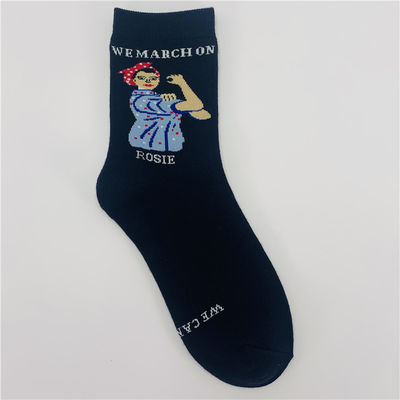 39-42 Fashionable Cotton Socks Designer Woman Long Thermal Women Socks Print Pattern