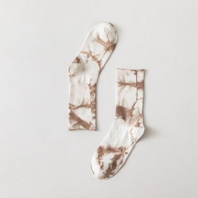 Tie Dye CREW Sports Socks Cotton Polyester Spandex Blend for Comfort and Durability