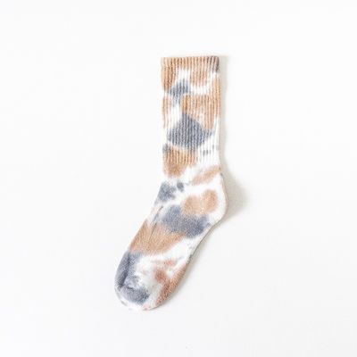 Tie Dye CREW Sports Socks Cotton Polyester Spandex Blend for Comfort and Durability