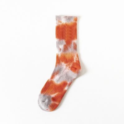 Tie Dye CREW Sports Socks Cotton Polyester Spandex Blend for Comfort and Durability