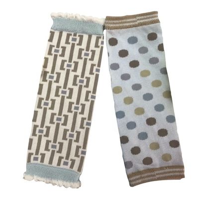 Children's Knitted Winter Leg Warmer Long Cotton Socks with Nylon Jacquard Pattern