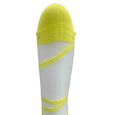Knitted Ladies Long Tube Glass Transparent Yarns Silk Hand-Sewn Fashion Socks