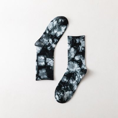 Children Socks Green Tie Dye Unisex Cotton Polyester Spandex Anti-slip Sports Sock Direct