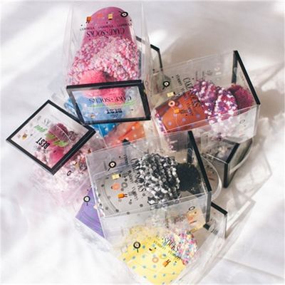 Winter Coral Fleece Cup Cake Socks with Creative Accessory Ball Design and DOT Pattern