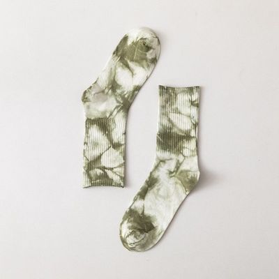 Tie Dye Unisex Sports Socks for 39-42 EU Size Fabric 70%cotton 25%polyester 5%spandex
