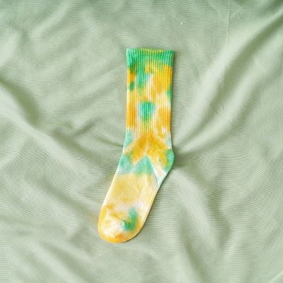 Regular Style Tie Dye Long Tube Unisex Socks with Cotton Polyester Spandex Material