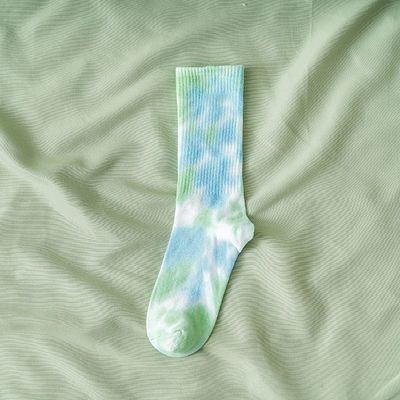 Regular Style Tie Dye Long Tube Unisex Socks with Cotton Polyester Spandex Material