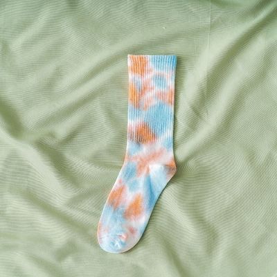 Regular Style Tie Dye Long Tube Unisex Socks with Cotton Polyester Spandex Material