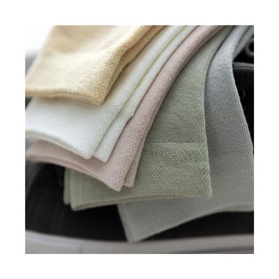 Regular Style Solid Pattern Winter Cotton Socks for Women Knitted Bamboo Material