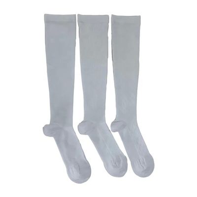 Winter Custom Warm Long Compression over Knee Stockings for Women in White Ankle High