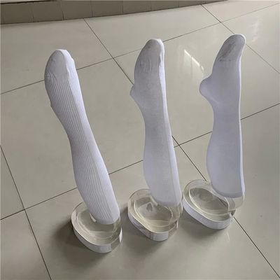 Winter Custom Warm Long Compression over Knee Stockings for Women in White Ankle High