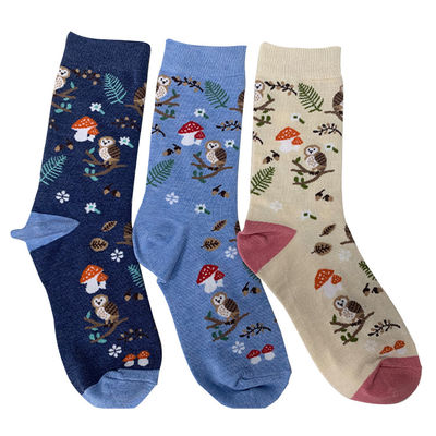 Custom Jacquard Design Crew Socks Cute and Funny Cartoon Pattern for Adult Unisex