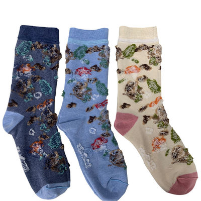 Custom Jacquard Design Crew Socks Cute and Funny Cartoon Pattern for Adult Unisex