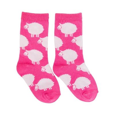 Children's Pink Fuzzy Socks with Anti Slip Design and Standard Thickness