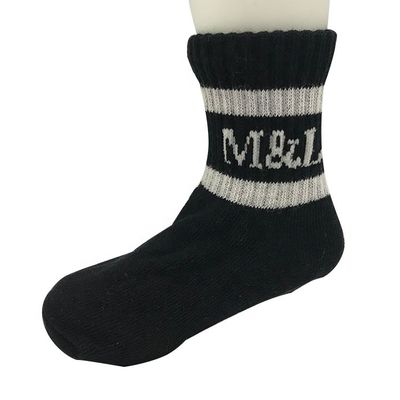 Knitted Kids Anti Slip Socks with Cute Stripe  80% combed cotton,18% polyamide