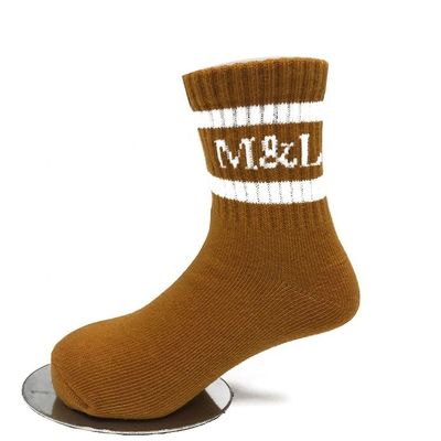 Knitted Kids Anti Slip Socks with Cute Stripe  80% combed cotton,18% polyamide