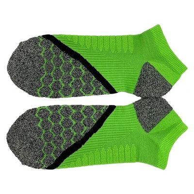 Green High Ankle Socks Custom Made for Quick Dry Soft Cotton and Anti Slip Function
