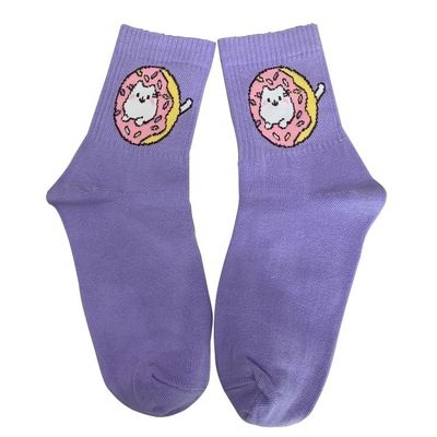 Cotton Cartoon Sport Socks with Fancy Funny Anime Design and Needle Detection