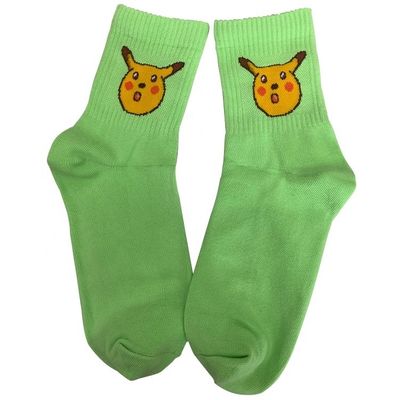 Cotton Cartoon Sport Socks with Fancy Funny Anime Design and Needle Detection