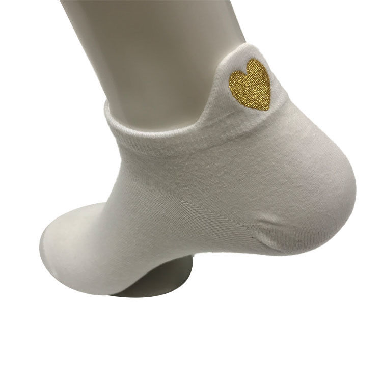 Weaving method Knitted Anti-Slip Women Crew Socks 60% Cotton Breathable Comfortable Daily