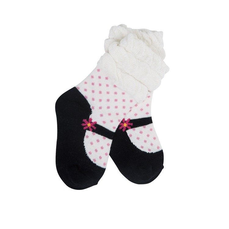 High Ankle Black Infant Baby Princess Ruffle Socks Anti Slip Socks for Lace Baby Socks