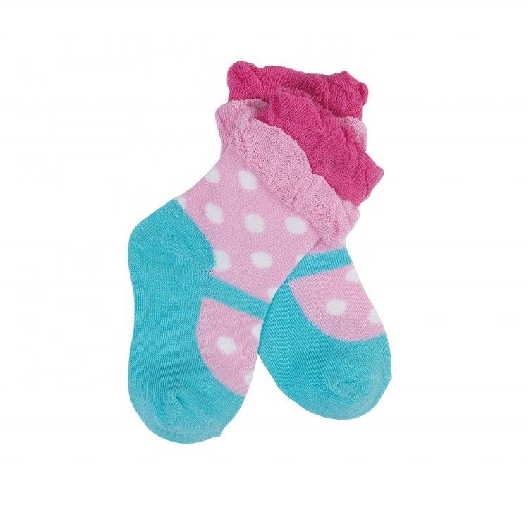 Soft and Durable Ruffle Socks for Infant Baby Girl in Princess Shoe Shape 12-24M Size