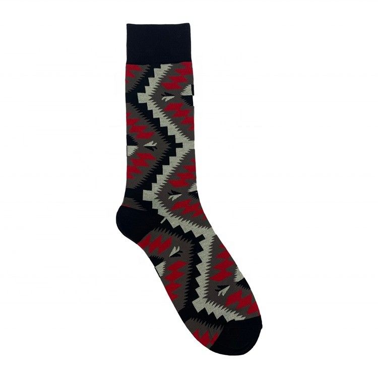 70% Combed Cotton 28% Nylon 2% Spandex Personality Customized Socks for Men in Black