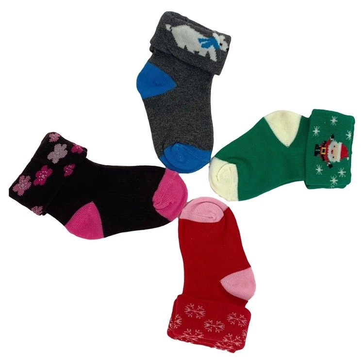 12-24M Kids Socks Knitted from Organic Cotton with Textured Design and Comfort