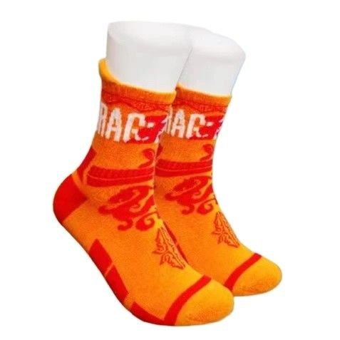 Regular Style Luxury Orange Athletic Socks for Stretchy Comfort and Anti Slip Football