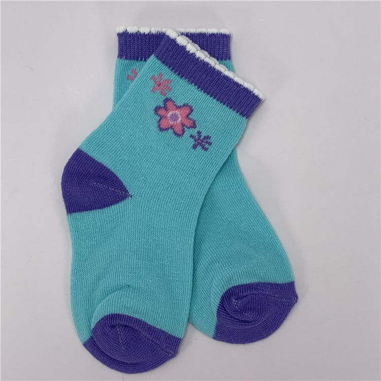 70%Cotton 28%Polyester 2%Spandex High Socks for Children Girls Printing Methods other