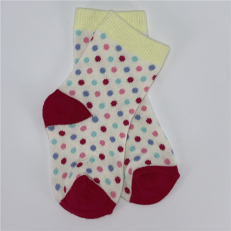 Standard Thickness Cartoon Baby Socks Non Slip Organic Cotton Breathable for Children