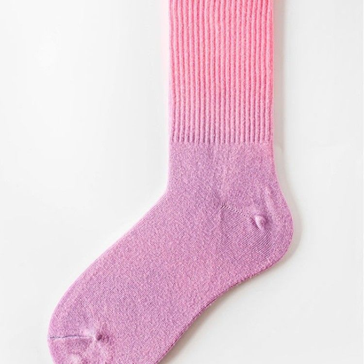 Strong Elastic Tie Dye Socks for Men and Women 22% Polyester Fabric No Printing Methods