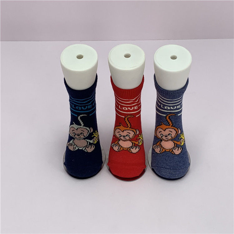 70%Cotton 28%Polyester 2%Spandex High Knitted Ankle Boys Socks for Baby Daily Comfort