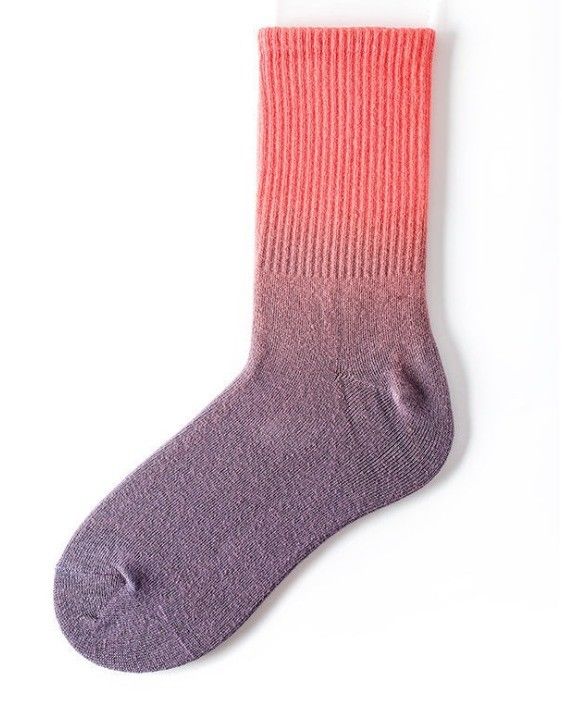 22% Polyester Needle Detection Yes Gradient Cotton Tie Dye Tube Socks for Men and Women