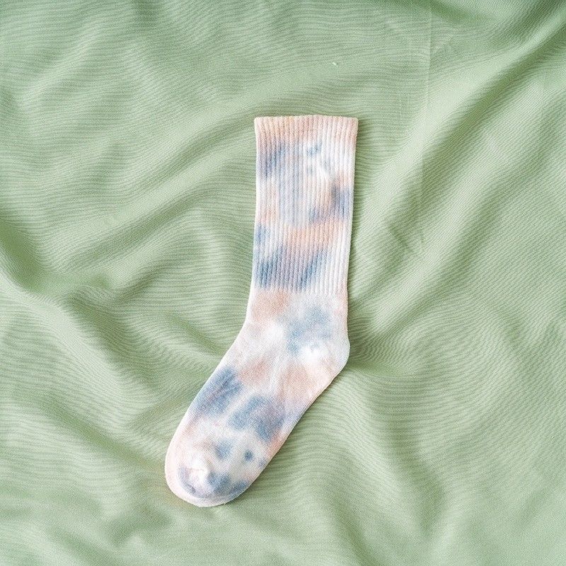 70%cotton 25%polyester 5%spandex Unisex Tie Dye Socks Regular Style Direct Supply