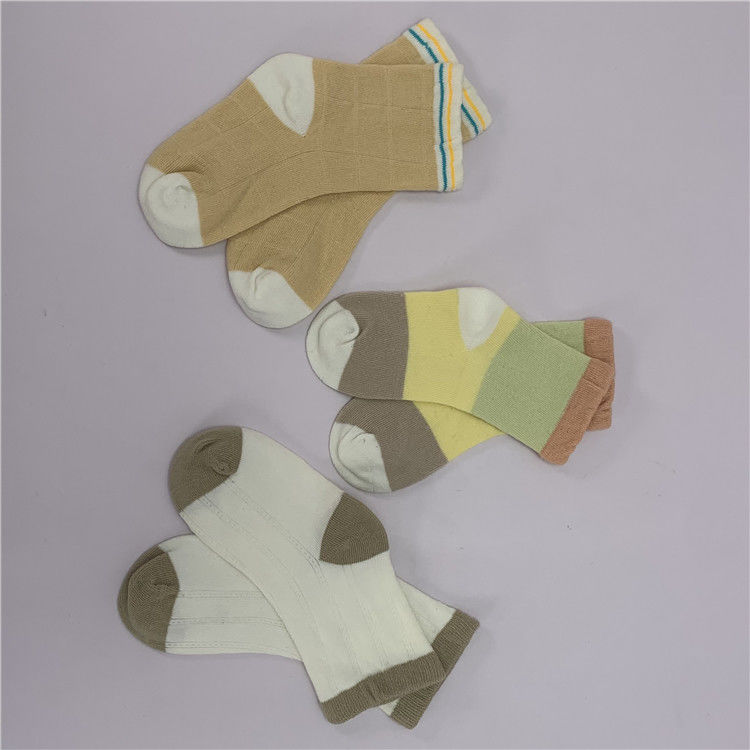 2-3Y Boys' Plain Cotton Socks with Cartoon Pattern and Quick Dry Customized Design