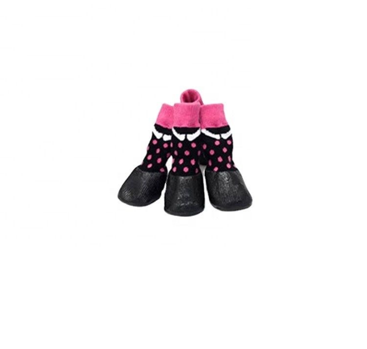 Sporty High Ankle 4PCS Warm Puppy Dog Soft Breathable Pet Socks Skid Socks for Small Dogs