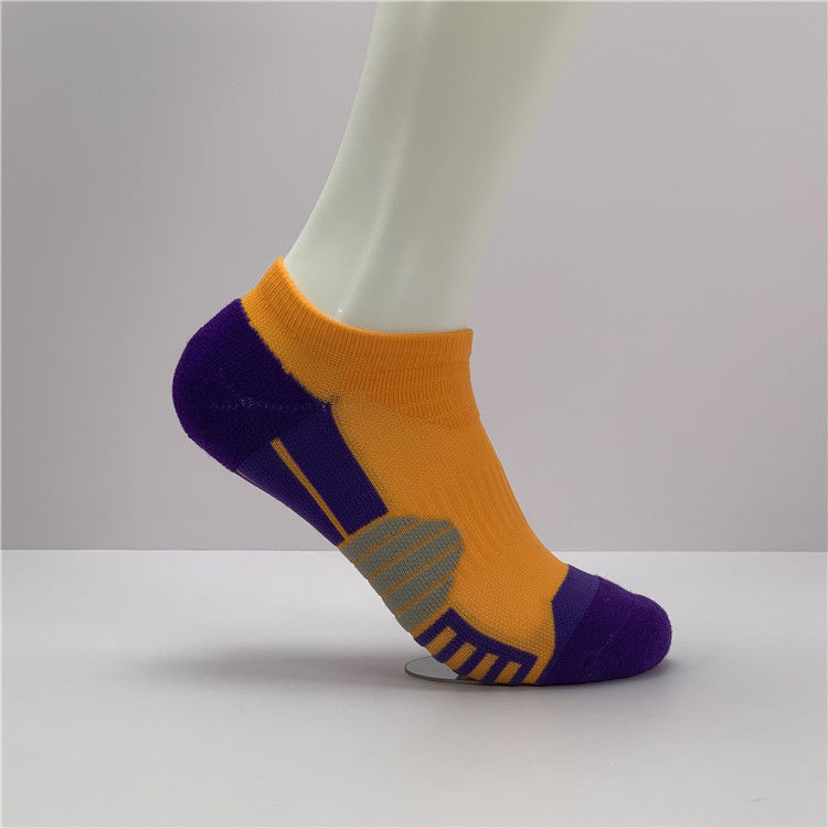 Orange Blue Cotton Short Sports Socks for Men Ankle Socks 39-41