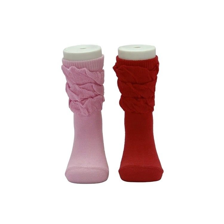 Pattern Solid Breathable Winter Infant Children Girl Thermal Lace Non Slip Socks For Baby
